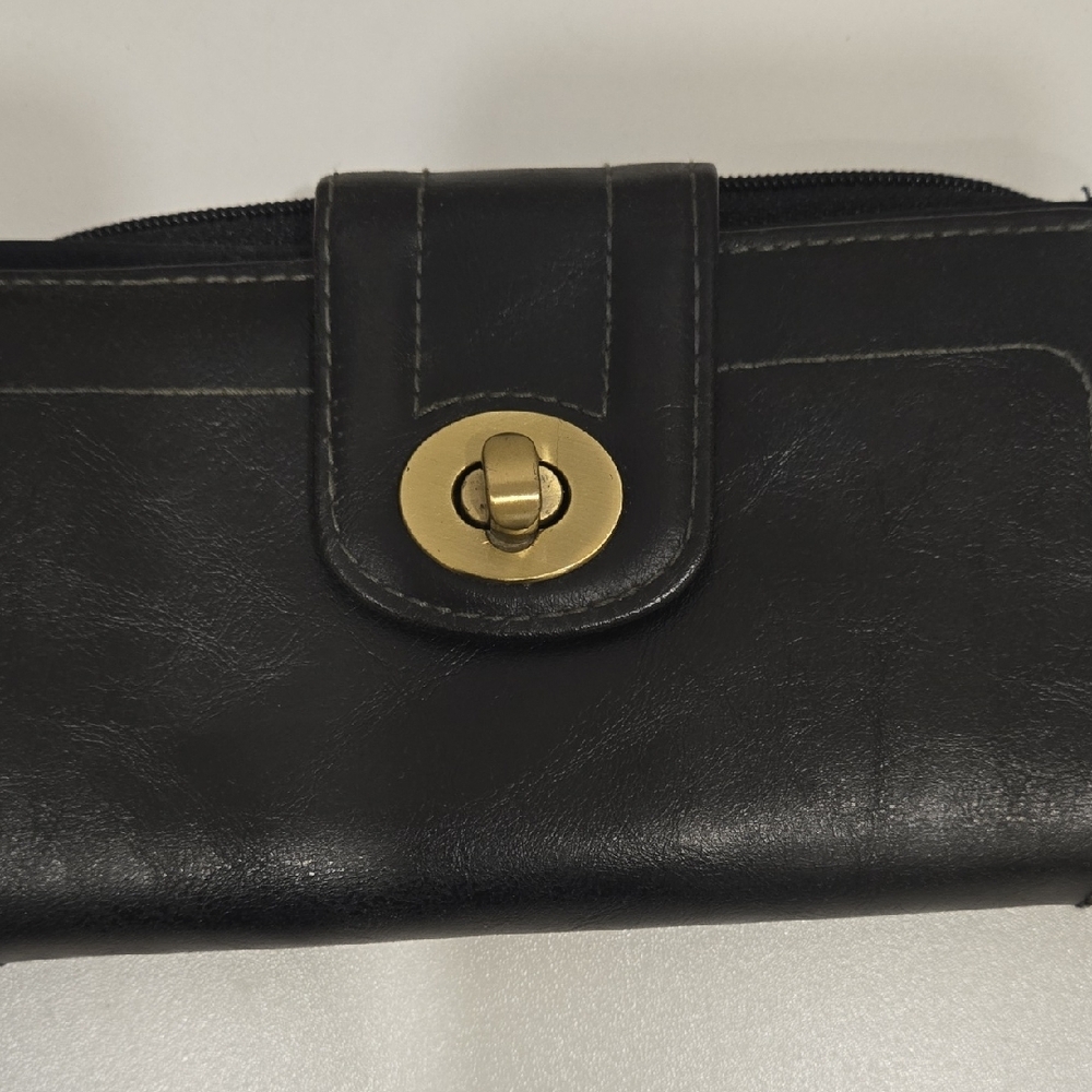 Black Wallet Long Zip Around - Picture 2 of 16
